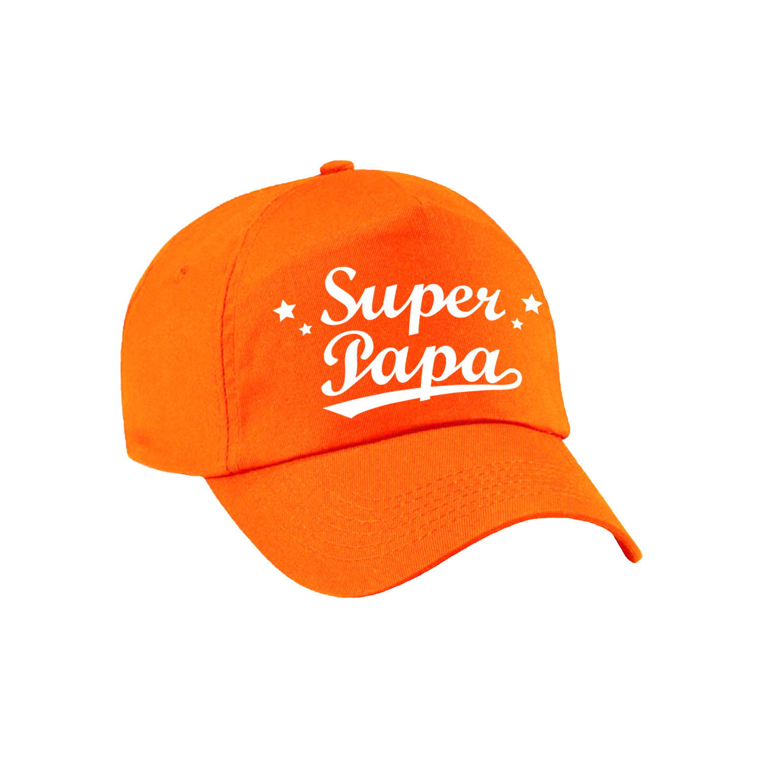 Super papa vaderdag cadeau pet -cap oranje voor heren