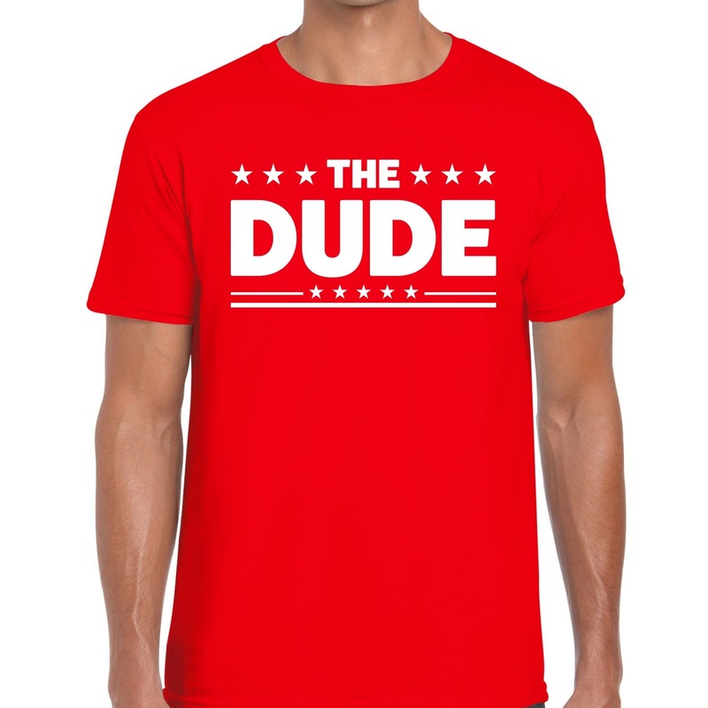 The Dude heren T-shirt rood