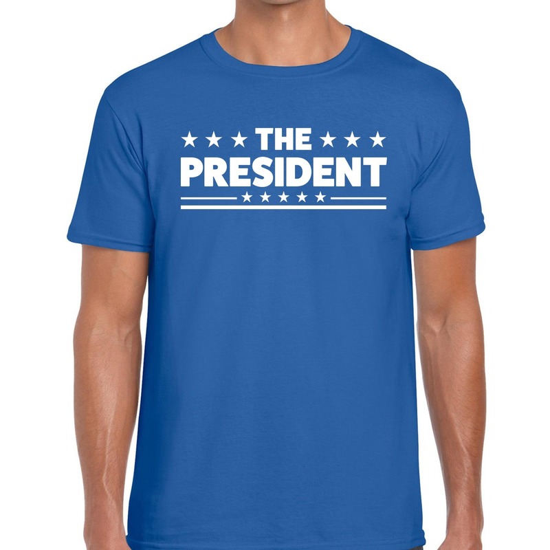 The President heren T-shirt blauw