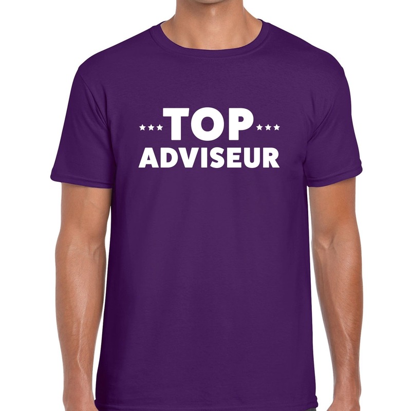 Top adviseur beurs-evenementen t-shirt paars heren