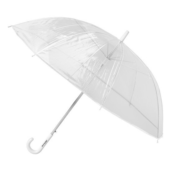 Transparante paraplu met kunststof handvat 86 cm