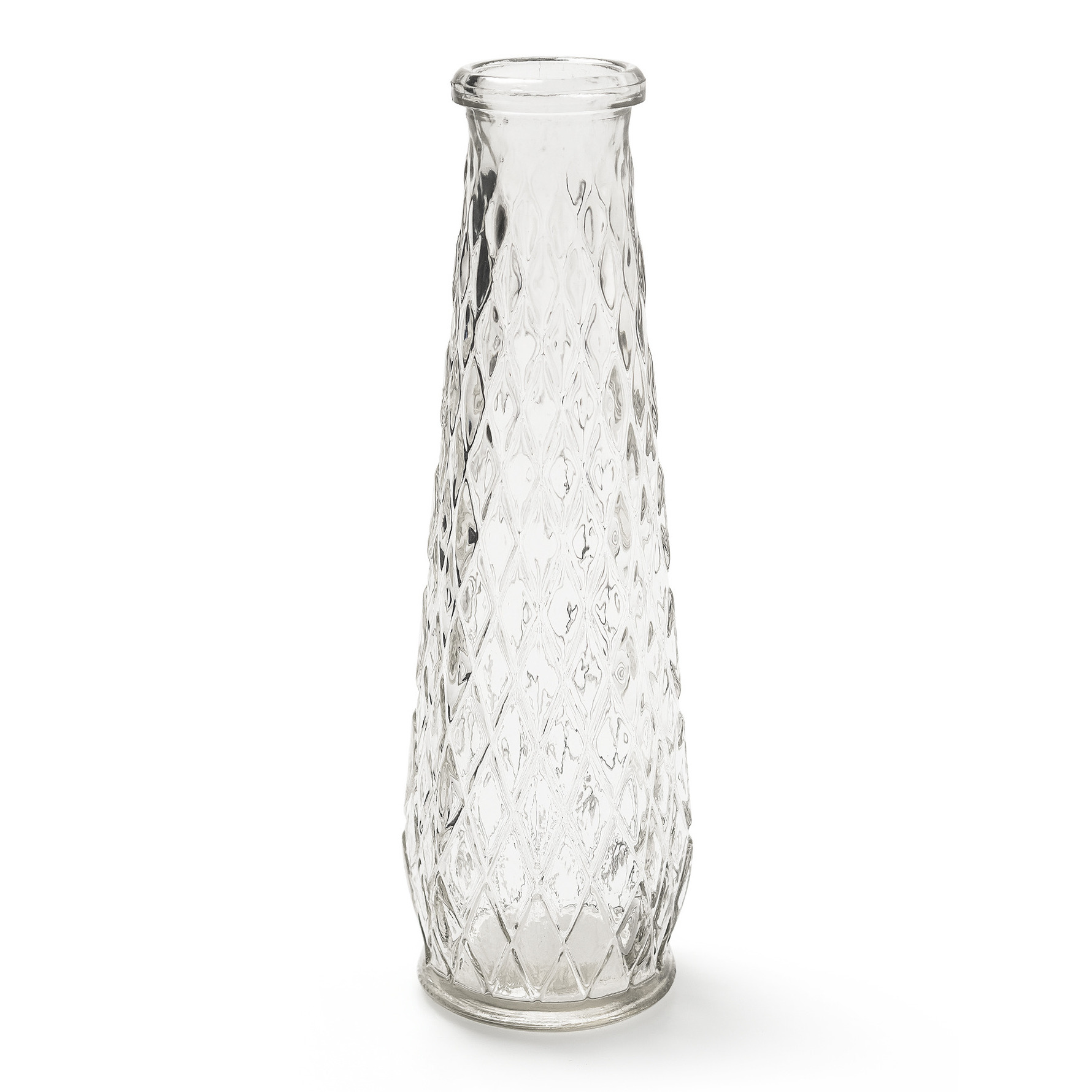 Transparante vaas/vazen van glas 6 x 22 cm