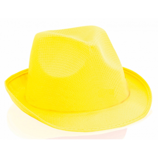 Trilby thema hoedjes geel