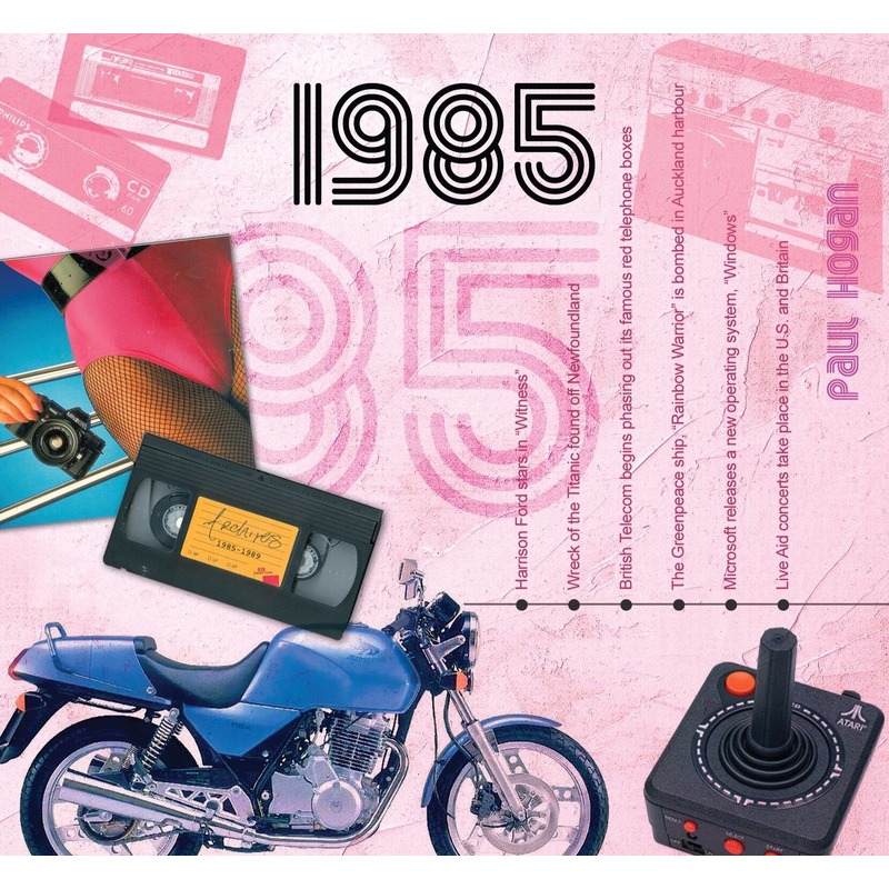 Verjaardagskaart met muziekhits uit 1985