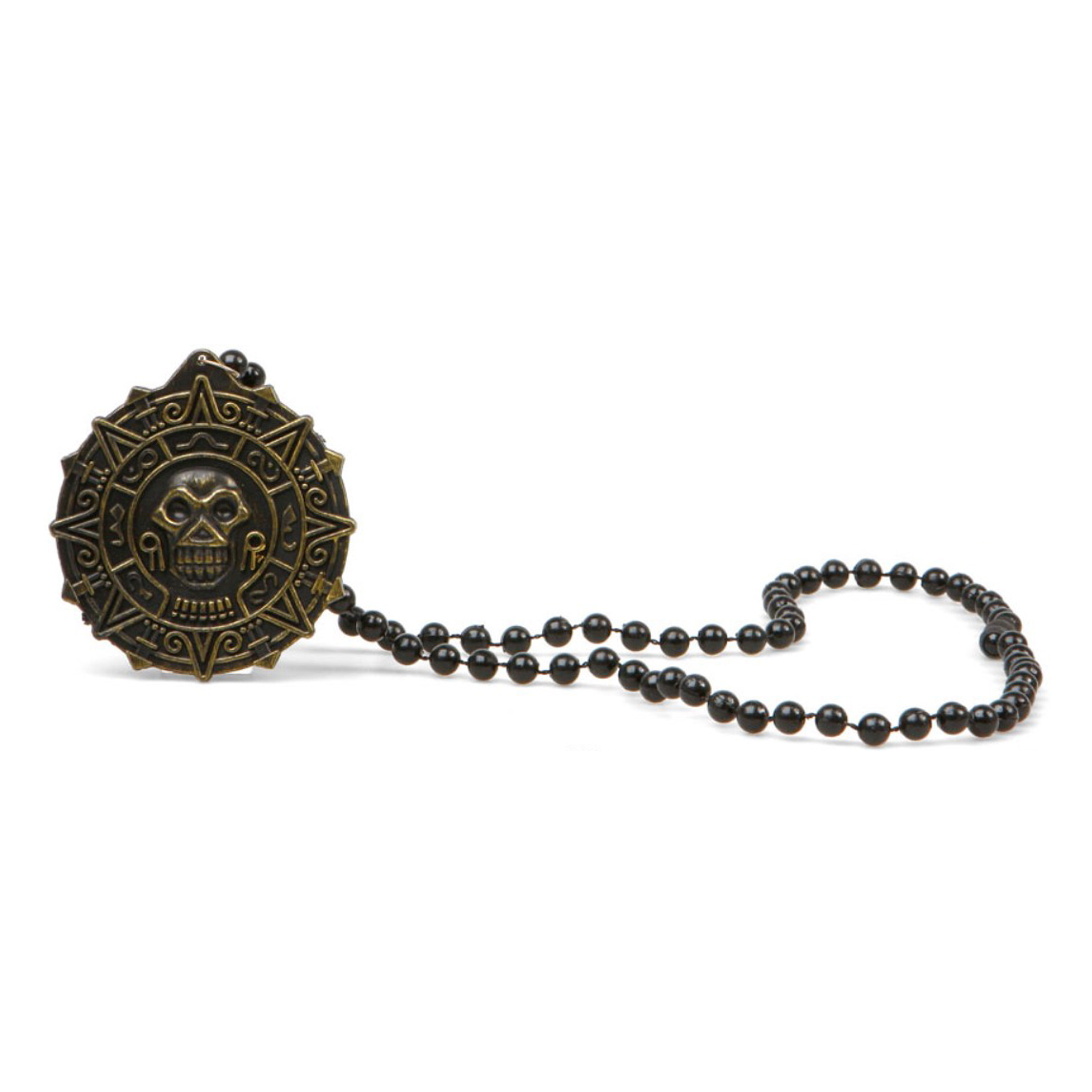 Verkleed sieraden ketting met skull - zwart - dames - kunststof - Heks/Piraat/evil Queen