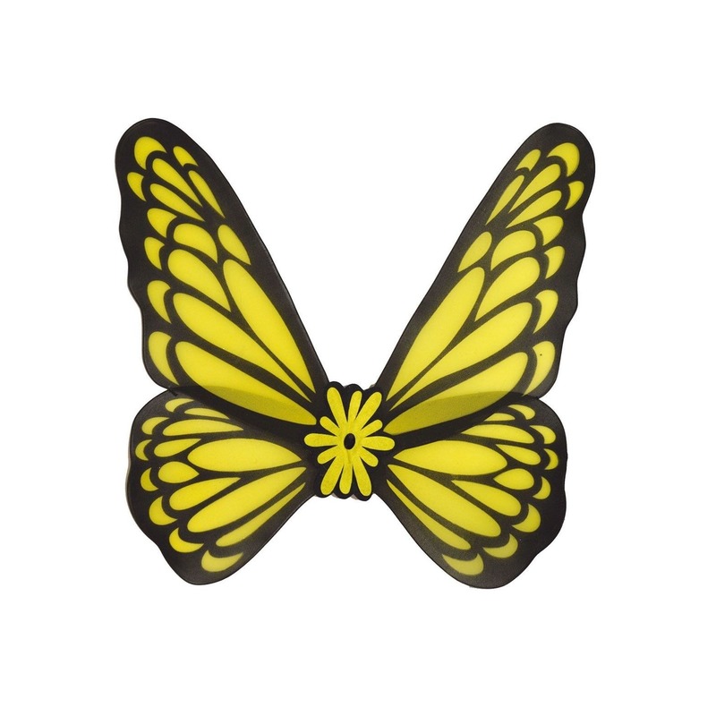 Vlinder verkleed vleugels geel volwassenen