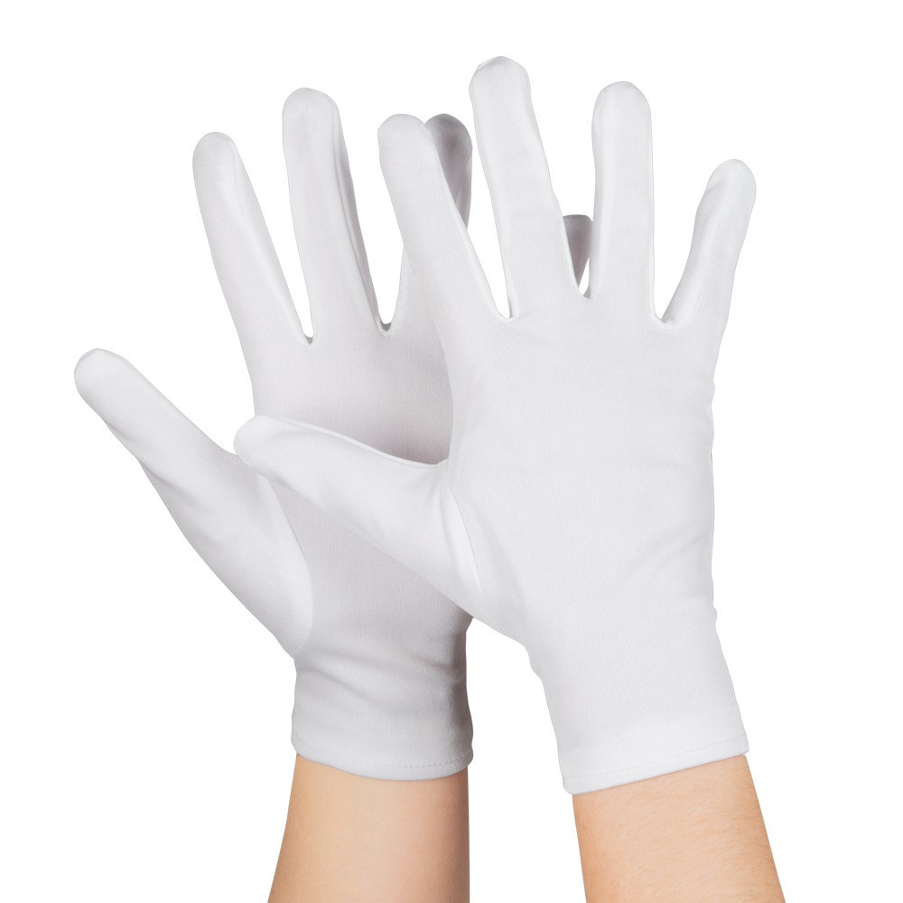 Voordelige verkleed handschoenen kort model wit volwassenen mime-kerstman-sinterklaas-fantasy