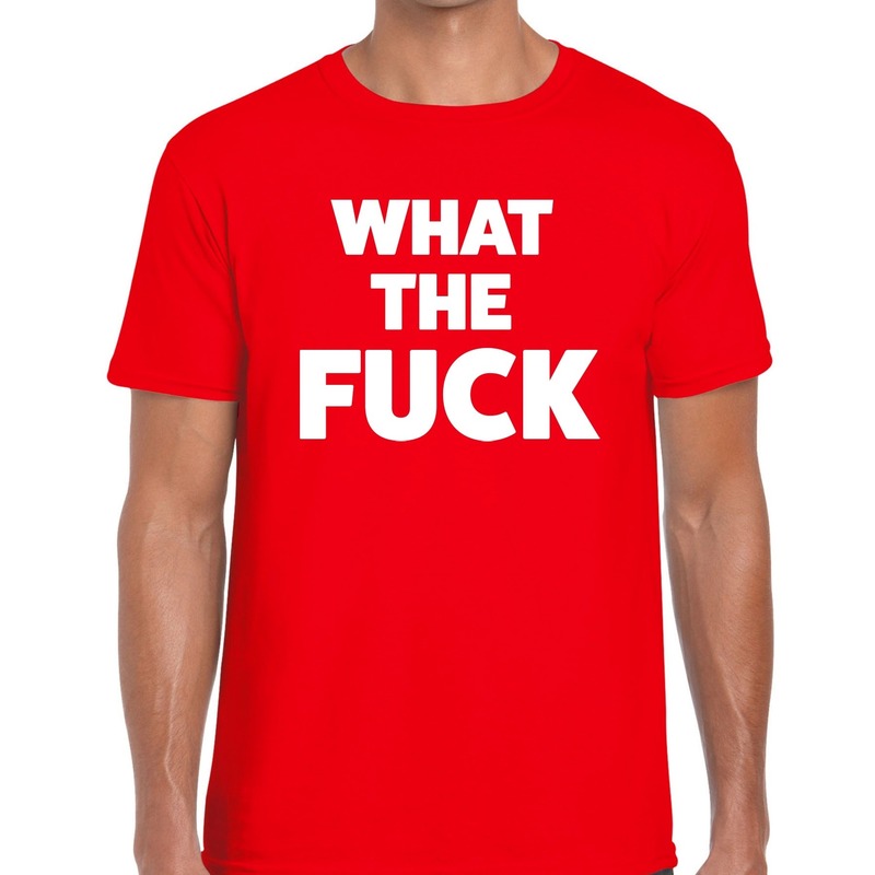 What the Fuck heren T-shirt rood