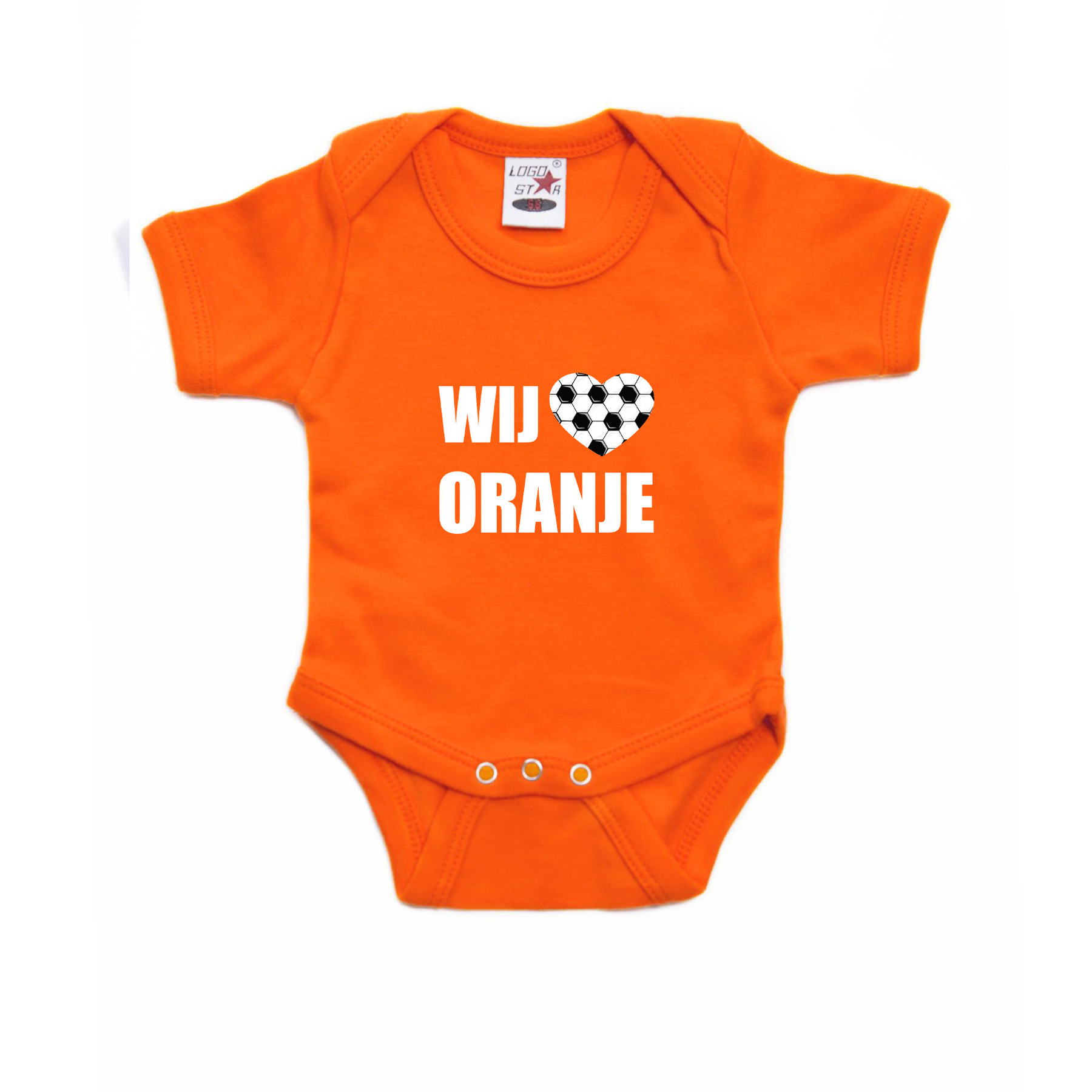 Wij houden van oranje romper voor babys Holland-Nederland-EK-WK supporter