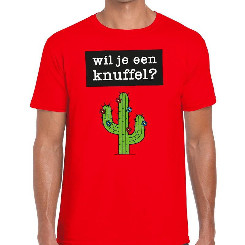 Wil je een Knuffel heren T-shirt rood