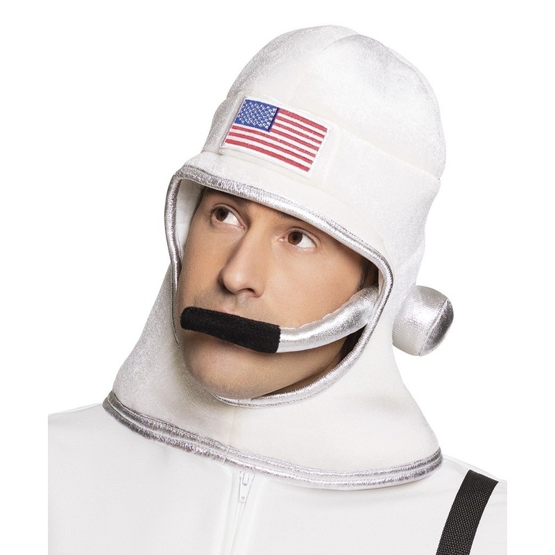 Witte astronauten helm voor volwassenen
