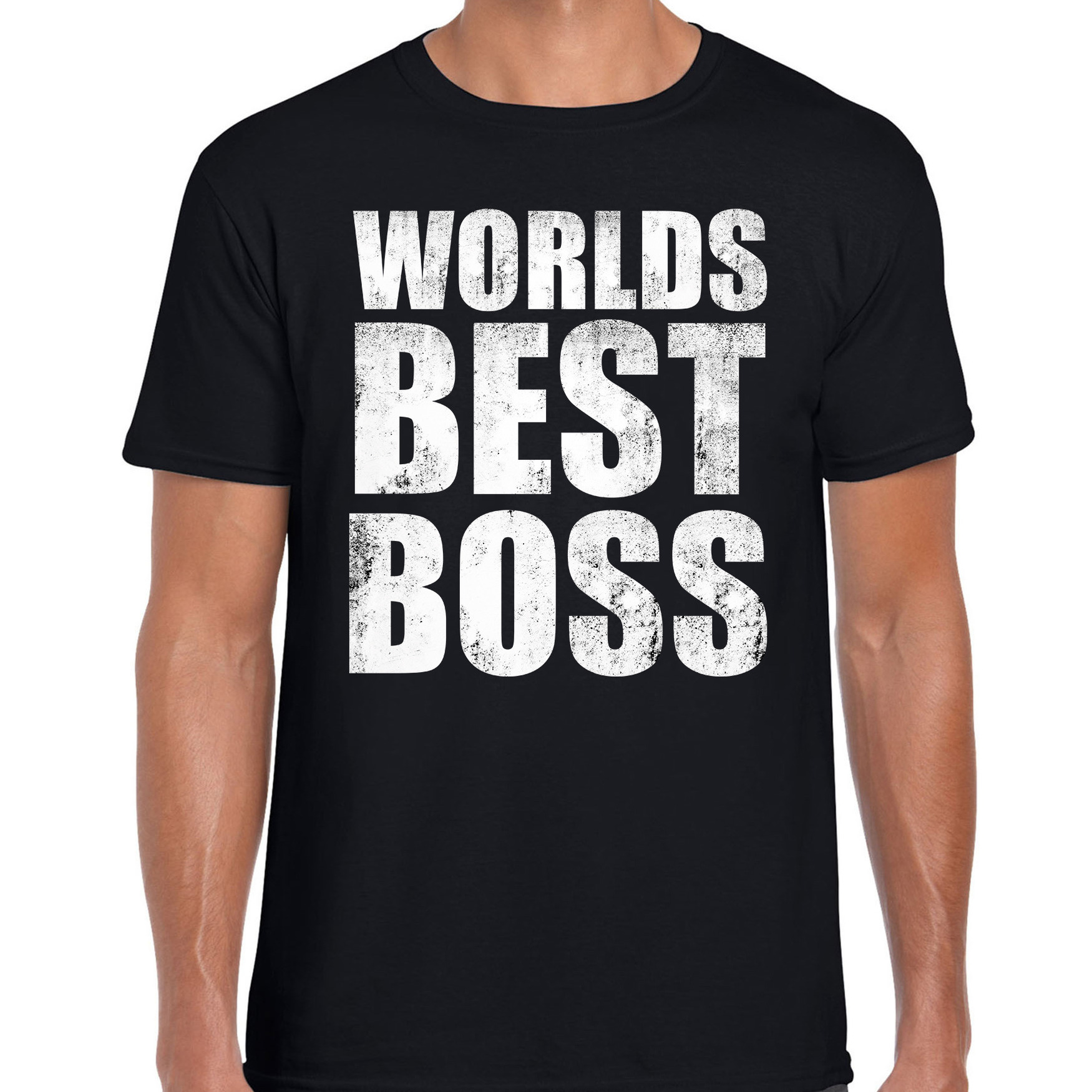 Worlds best boss-werelds beste baas cadeau t-shirt zwart heren