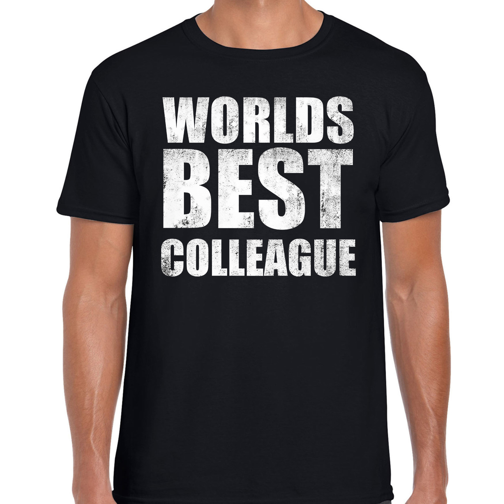 Worlds best colleague-werelds beste collega cadeau t-shirt zwart heren