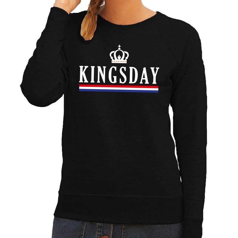 Zwart Kingsday en Hollandse vlag sweater dames
