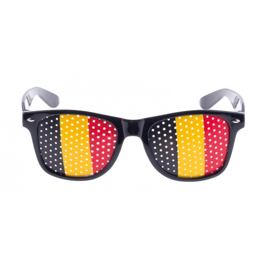 Zwarte Belgie supporters bril voor volwassenen