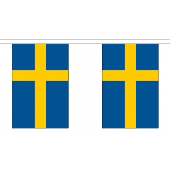 Zweden vlaggenlijn van stof 3 m