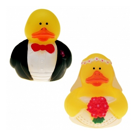 10x pieces bath duck bride and groom