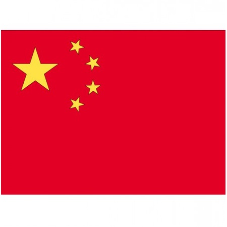 10x stuks Vlag van China plakstickers