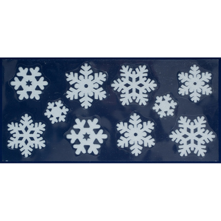 1x Christmas window decoration stickers snowflakes 23 x 49 cm
