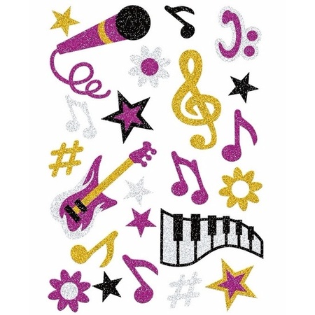 1x Music stickers sheets
