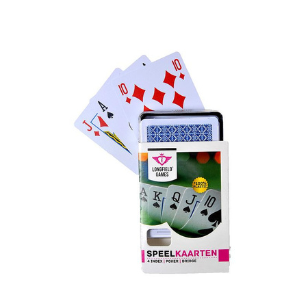 1x Playing cards plastic poker/bridge in box