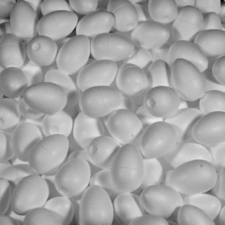 1x piece Styrofoam eggs 10 cm
