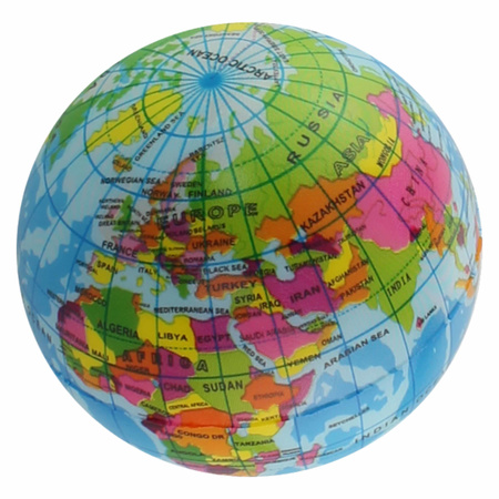 1x Anti stress ball planet earth/globe 7 cm