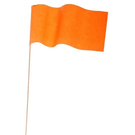200x Orange paper wave flag