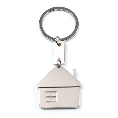 20x Keyring with house 3,5 cm