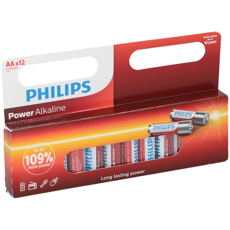 24x Philips AA batterijen power alkaline
