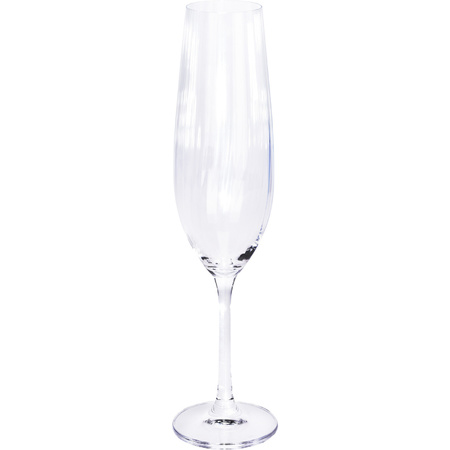 2x Champagne glasses/flutes 26 cl/260 ml made of crystal glass