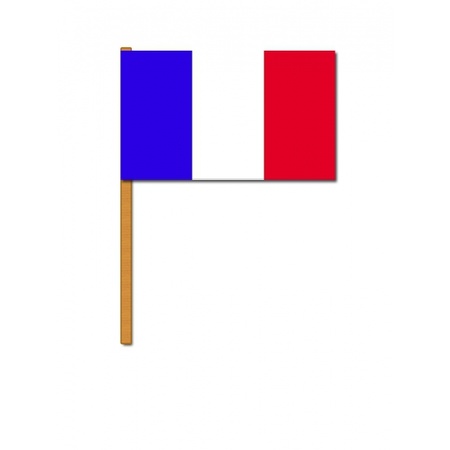 2x Zwaaivlaggetjes Frankrijk