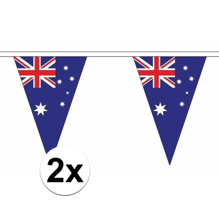 2x Australia triangle bunting 5 meter