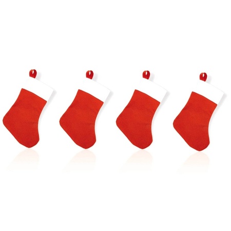4x Christmas mini stockings 32 cm