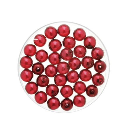 50x pieces jewelry making beads in dark red 6 mm