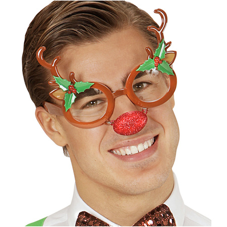 5x pieces reindeer glasses for adults