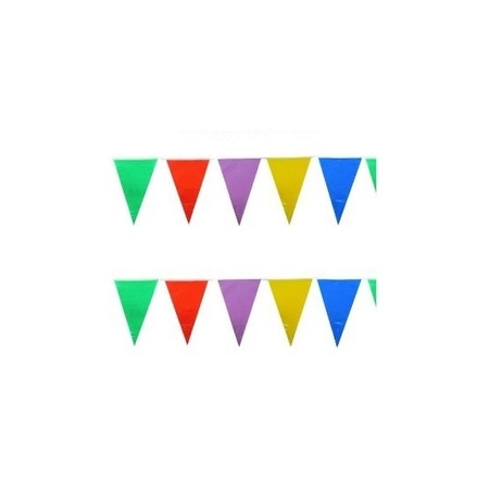 5x Colored bunting flags 10 meters