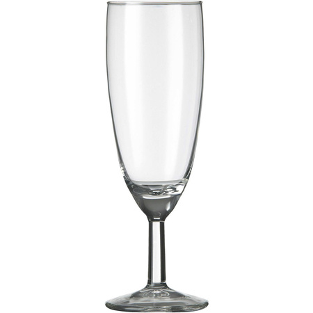 6x Champagneglazen/flutes transparant 150 ml Gilde