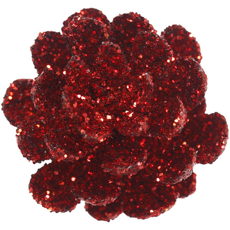 6x piece of 12x red pinecones decorations for christmas floral piece