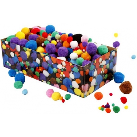 720x colored craft pompoms