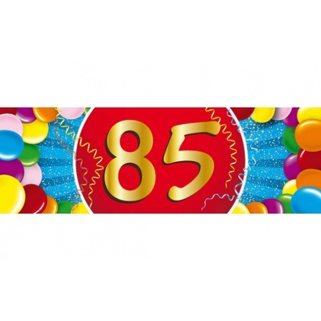 Versiering 85 jaar ballonnen 30 cm 16x + sticker