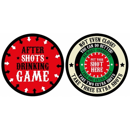 Drink game Tic Tac Toe with after shots coasters