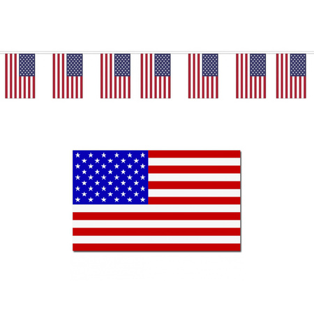 Amerika/USA flags decoration set 2-parts