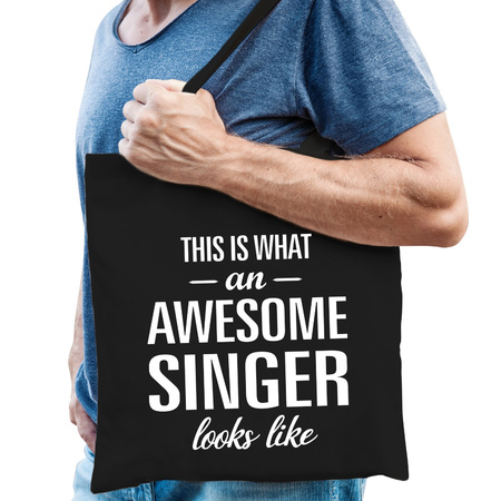 Awesome singer / zanger cadeau tas zwart voor heren
