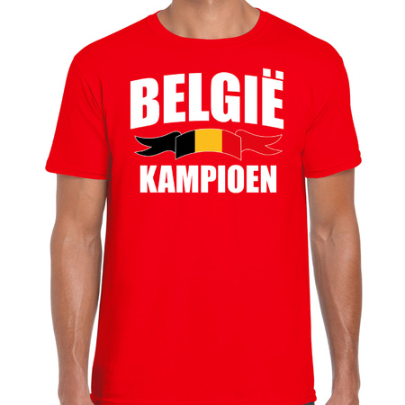 Belgie kampioen supporter shirt red for men