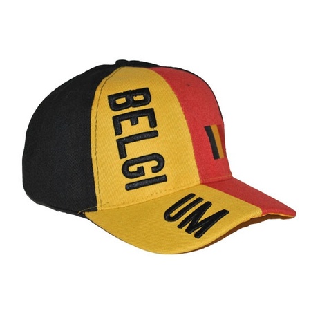 Supporters set Cap Belgium with flag colors make-up stick