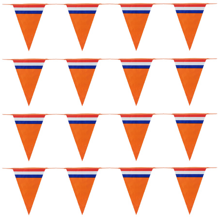 4x Orange Holland bunting flags 10 meters