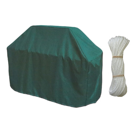Green sleeve for barbecue 150 x 55 x 80 cm with binding rope 25 meter