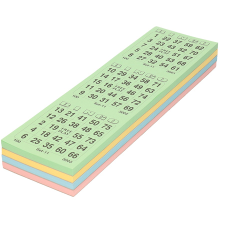 100x Bingo cards numbers 1-75 with 3x bingo dabbers