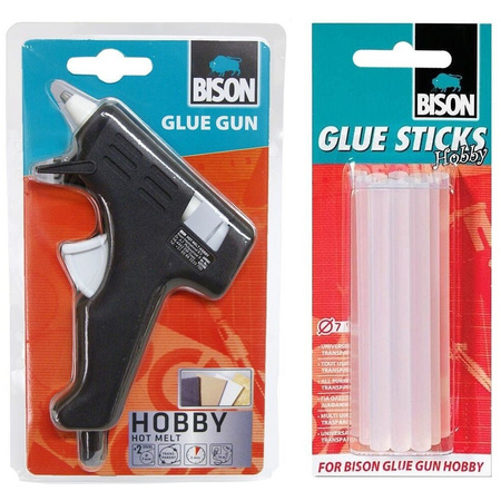 Bison Hobby Glue Gun 11cm with 12 glue sticks